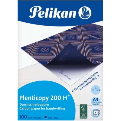 Pelikan Paquete de 100 Papel de Calcar Plenticopy 200H - Alta Calidad - Ideal para Copias Limpias - Resistente y Duradero - Color Azul