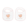 Set de 2 baberos rizo+pique Dream Big Rosa