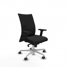 Piqueras y Crespo Albacete confidente sincro similpiel negro brazos 2D base aluminio ruedas 65mm engomadas