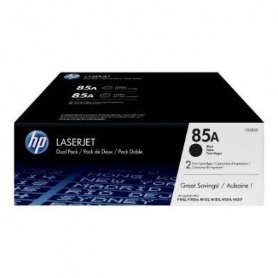HP CE285A Negro Pack de 2 Cartuchos de Toner Originales - 85A