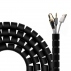 Aisens - Organizador De Cable En Espiral 25Mm, Negro, 2.0M