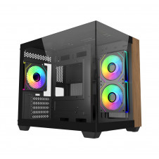 Cooler Master Elite 481 Wood Mini Tower Negro