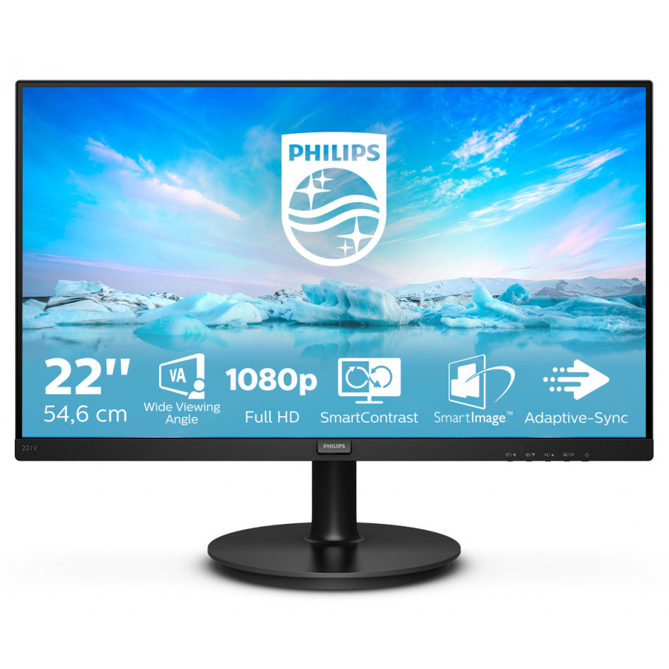 V Line 221V8A/00 pantalla para PC 54,6 cm (21.5") 1920 x 1080 Pixeles Full HD LED Negro