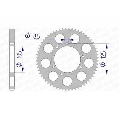 Corona AFAM aluminio 48200 - Paso 428 48200-62