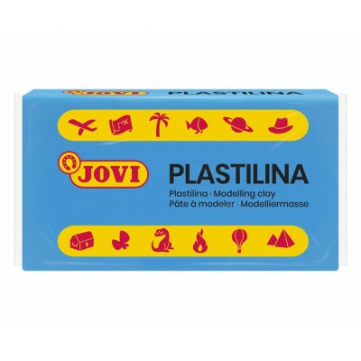 Jovi Caja de 30 Pastillas de Plastilina 50gr - Pasta Vegetal - No Se Seca - sin Gluten - Inocua - Facil de Moldear - Ideal para Figuras Voluminosas - Color Azul