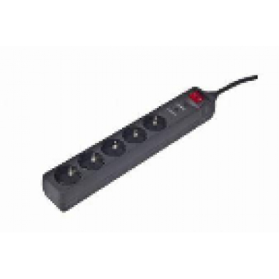 PROTECTOR CONTRA SOBRETENSIONES GEMBIRD 5 ENCHUFES 4,5 M NEGRO