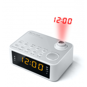 Radio reloj portátil Muse M-178P W, FM/AM, blanco
