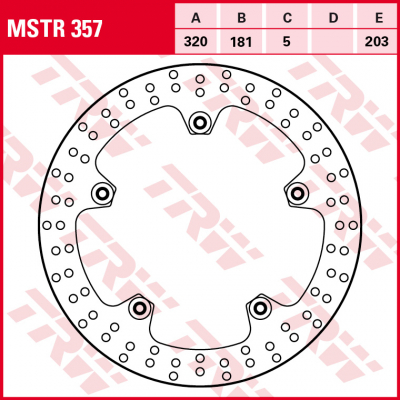 Disco de freno con remaches TRW MSTR357