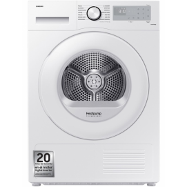Secadora de condensación con bomba de calor Samsung DV80CGC0B0THEC, 8kg, clase A++, 235 kWh año, 65dB, 15 programas, Inverter, display, WiFi, blanco