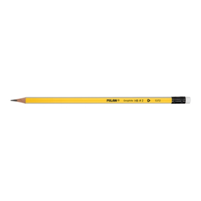Milan Goma de Borrar Lapices de Grafito HB - Color Amarillo