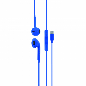 Auriculares Dcu USB TIPO C STEREO azul