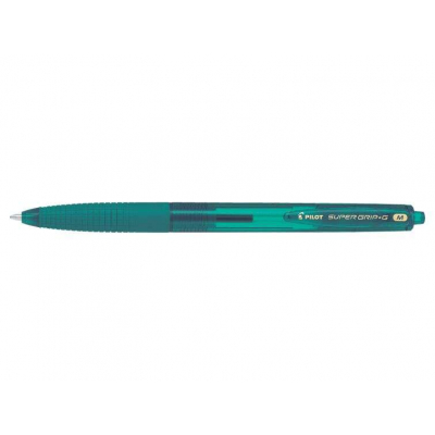 Pilot Boligrafo de Bola Retractil SuperGrip G - Punta Redonda 1.0mm - Trazo 0.4mm - Tinta de Aceite - Grip Ergonomico - Color Verde Bosque