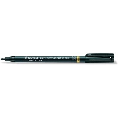 Staedtler Lumocolor Permanent Special 319 Rotulador Permanente - Punta de 1mm Aprox - Secado Rapido - Resistente a la Luminosidad - Color Negro