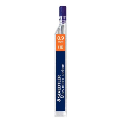 STAEDTLER Tubo 12 minas Mars Micro - Mina 0,9 mm - Dureza HB
