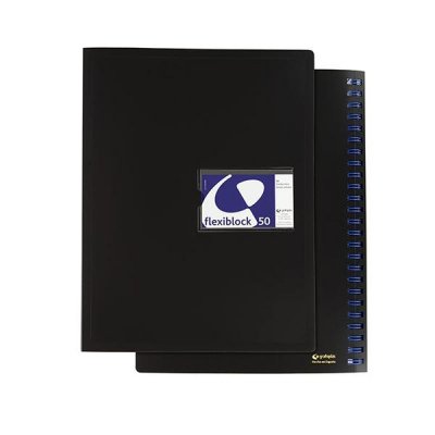 GRAFOPLAS Carpeta 50 fundas espiral oculto 80 micras folio