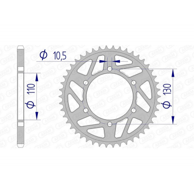 Corona AFAM aluminio 13814 - Paso 520 13814-40