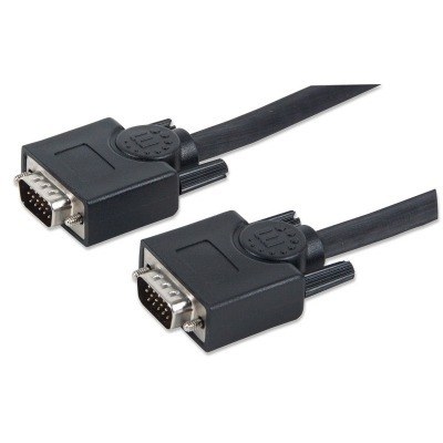 Manhattan Cable para Monitor SVGA 8mm, VGA (D-Sub) Macho - VGA (D-Sub) Macho, 20 Metros, Negro