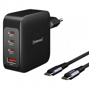 Kit cargador Intenso GaN W140A3C + Cable USB-C