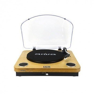 TOCADISCOS AIWA GBTUR-120BKMKII MADERA 3XVELOCIDAD/33-45-78