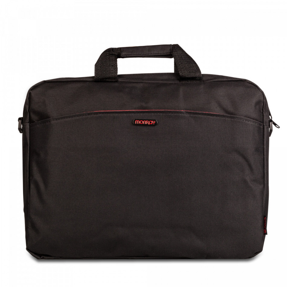 Maletín Monray Enterprise para Portátiles hasta 15.6/ Negro/ Rojo