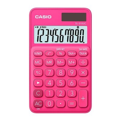 CASIO Calculadora de bolsillo My Color SL-310UC-BK 10 digitos rosa