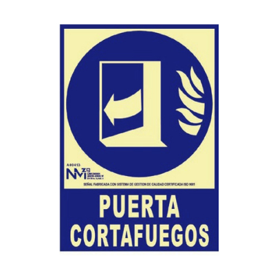 Cartel de extinción puerta cortafuegos clase b (pvc 0,7mm) 21x30cm normaluz