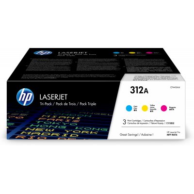 Cartucho de tóner Tri-Pack 312A cian para LaserJet