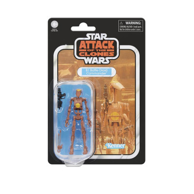 Figura hasbro star wars attack of the clones b1 battle droid commander