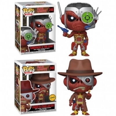 Funko pop estrellas del rock iron maiden eddie somewhere in time eddie con opcion chase efecto metalico 57607