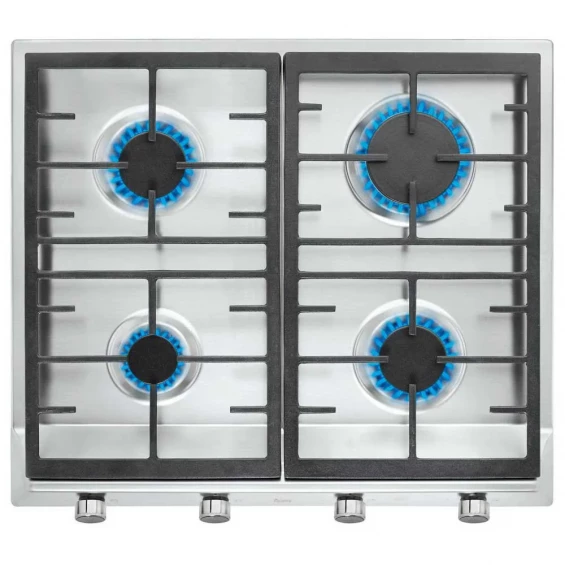 Placa de gas butano y natural Teka EX 60.1 4G AI AL CI, 4 zonas, 7300W, autoencendido, ref. 112610041, inox