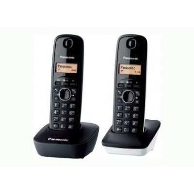 Teléfono Inalámbrico Panasonic KX-TG1612SP1/ Pack DUO/ Negro