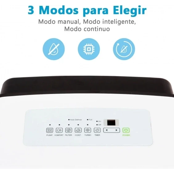 Deshumidificador Midea MDDP-50DEN7-QA3-B-W, 50 litros/día, depósito 6 litros, blanco - imagen 11