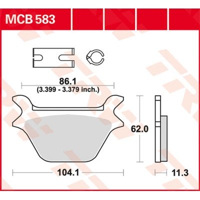 Pastillas de freno metal sinterizado SV TRW MCB583