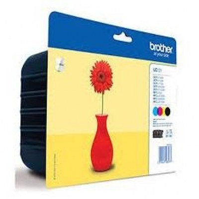 Pack 4 cartuchos tinta brother lc121valbp negro cian magenta amarillo 300 paginas mfc - j870dw - mfcj470dw - dcpj152w - dcpj132w - mfc - j4710dw - mfcj650dw