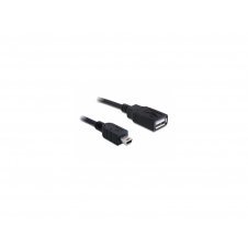 DeLOCK cable USB 2.0, USB A, Mini-USB B 0,5 m Negro