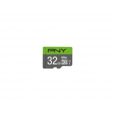 MEMORIA MICROSDHC PNY 32GB ELITE 100MB/S CON ADAPTADOR NEGRO VERDE GRIS P-SDU32GU185GW-GE