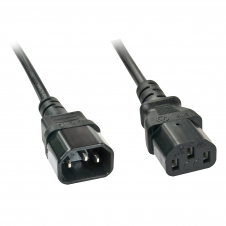 Lindy 30331 cable de transmisión Negro 2 m C14 acoplador C13 acoplador