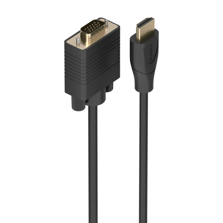 AISENS - CABLE CONVERSOR HDMI A SVGA, HDMI A/M-SVGA/M, NEGRO, 2.0M
