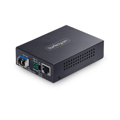 Conversor de medios de fibra startech lc monomodo para redes