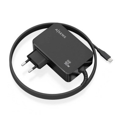 Aisens - Cargador Gan 90W Pd3.0 1Xusb-C 1.8M, Negro