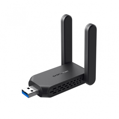 Mercusys MA32H Adaptador USB WiFi Doble Banda AC1300 - USB 3.0 - Hasta 867Mbps 5GHZ, Hasta 400Mbps 2.4GHz - Color Negro