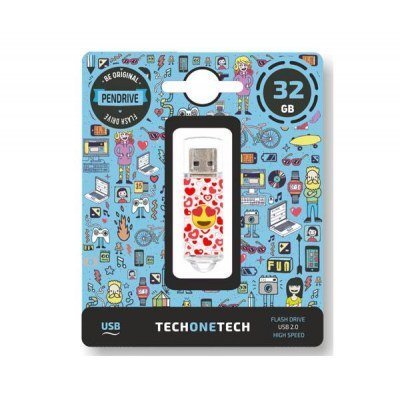 Pendrive 32GB Tech One Tech Emojis Heart Eyes USB 2.0