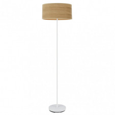 Pie Salon Jerte 1xe27 Blanco/madera Clara 165x40x40 Cm