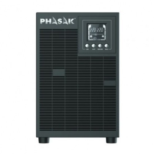SAI Online Phasak 3000 VA Online LCD/ 3000VA2700W/ 4 Salidas/ Formato Torre