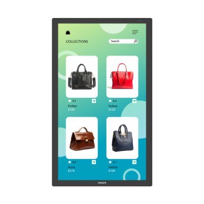 Philips 3000 series 32BDL3751T/00 pantalla de señalización Panel plano interactivo 80 cm (31.5) LCD Wifi 350 cd / m² Full HD Negro Pantalla táctil Procesador incorporado Android 24/7