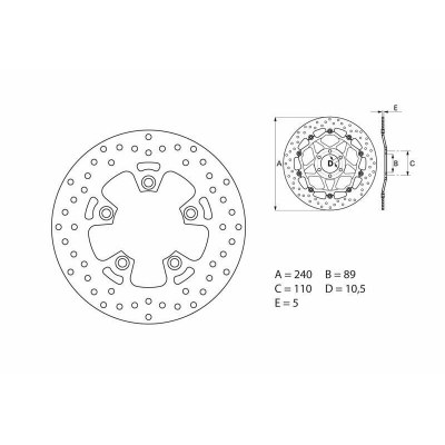 Disco de freno Brembo 68B40771 68B40771