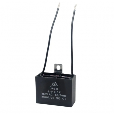 Condensador Trabajo MOTOR 6uF 450Vac con CABLES Fijación Tornillo 47x22x35mm JB