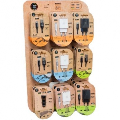 Expositor de Cargadores de Smartphone Tech One Tech 400900P/ Incluye 27 unidades