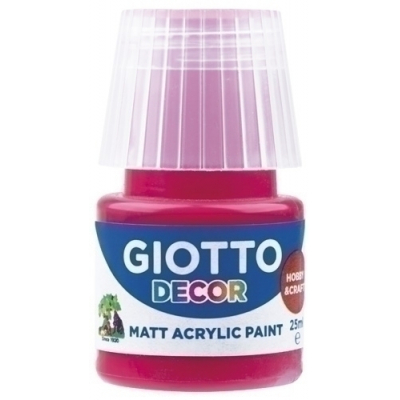 PINTURA ACRIL.GIOTTO 25 ml ROJO CARMIN - Pack de 6 unidades