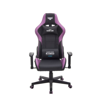 Cromad Serie Demon Lord Silla Gaming - Estructura Robusta - Piel Sintetica de Alta Calidad - Altura Regulable con Piston de Gas Clase 2 - Respaldo Reclinable - Cojin Lumbar y Cervical - Reposabrazos R
